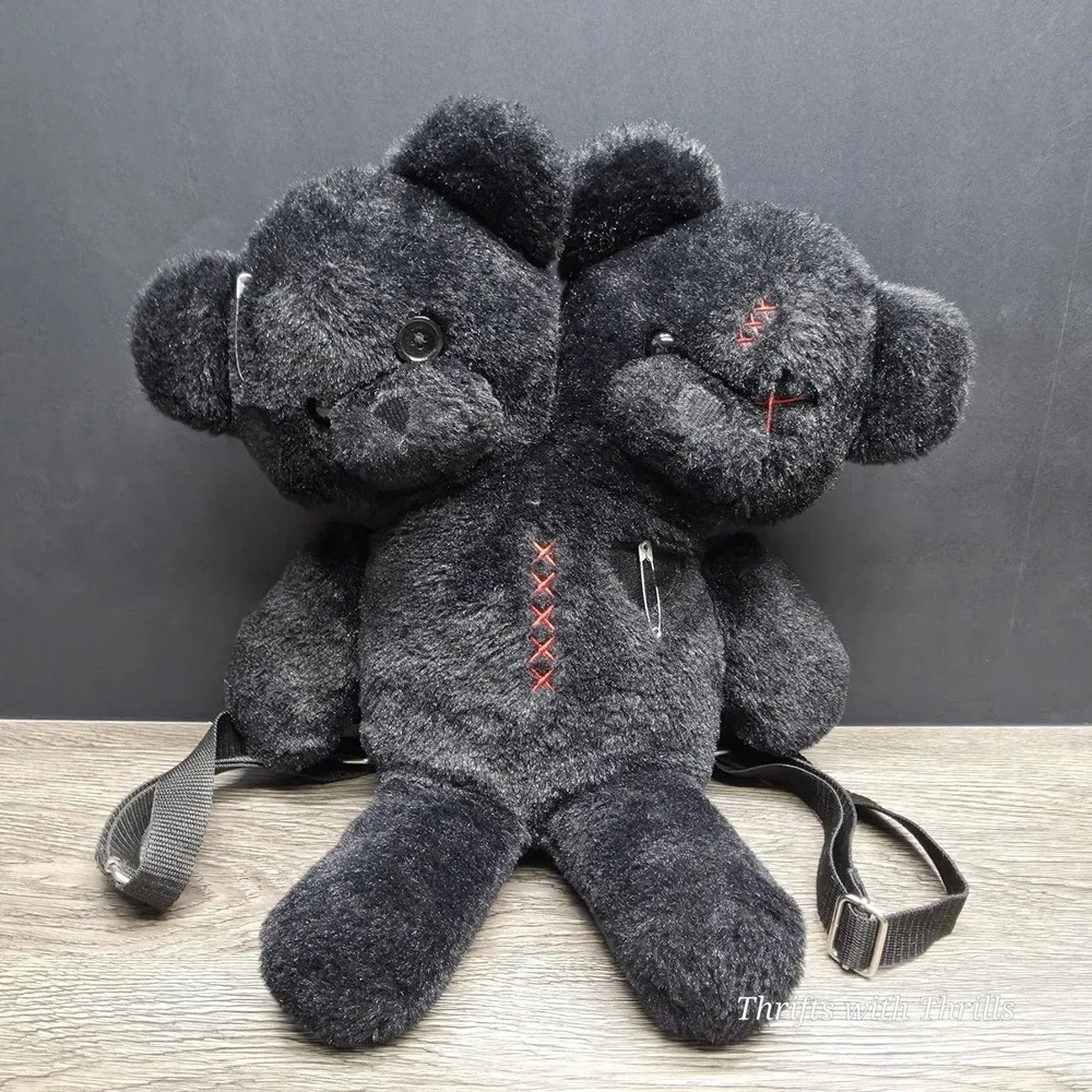 Hot Topic - Double-Headed Teddy Bear Plush Backpack 16